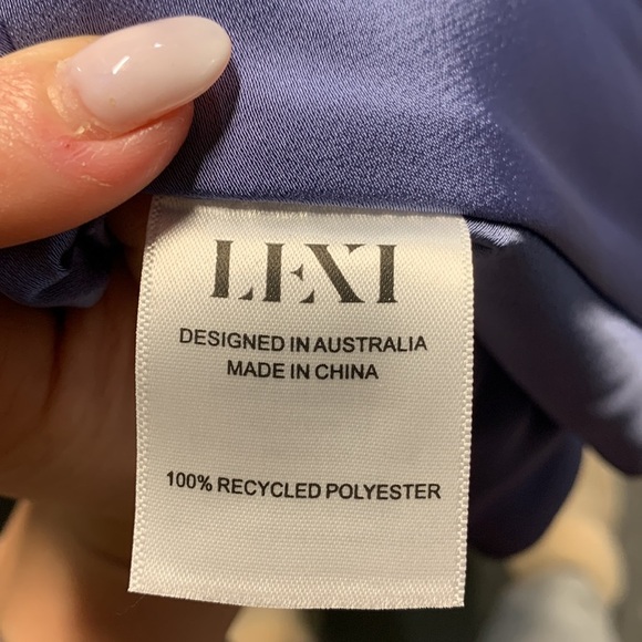 STUDIO LEXI INDIA DRESS STONE BLUE MAXI OPEN BACK SATIN NEW WITH TAGS 8 - Picture 13 of 15